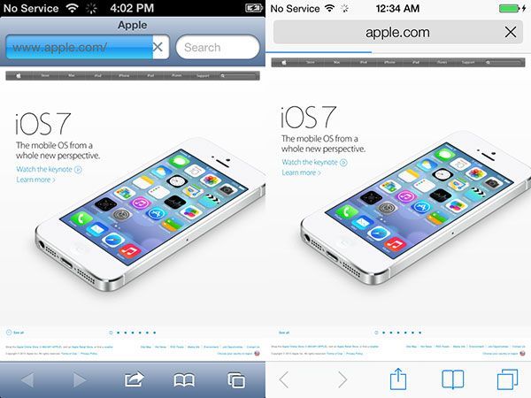 iOS 6 versus iOS 7 iPhone 1 iOS 6 versus iOS 7 iPhone 1